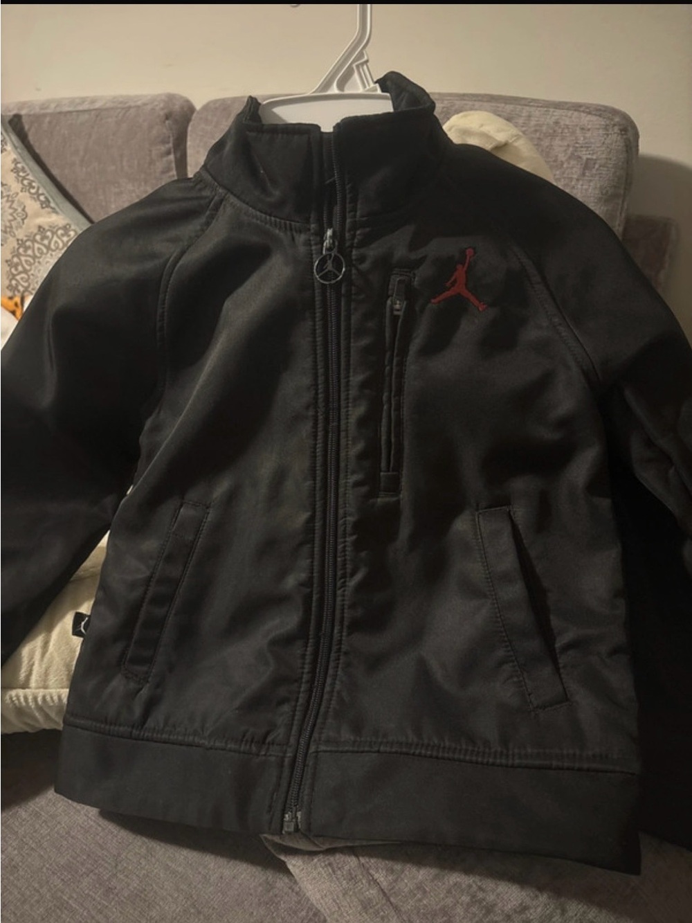 Jordan Black Jacket with Red Jumpman Accent